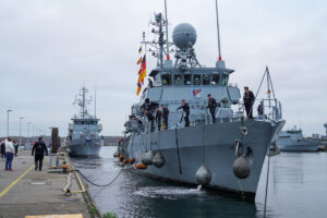 On 03.11.24, the Pegnitz hollow-barrelled dirigible arrived from the NATO Aegean Support Mission. Photo: Marcel Kröncke