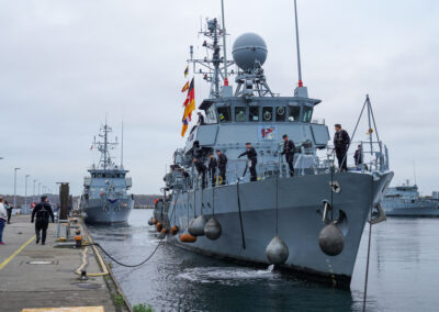 Am 03.11.24 lief das Hohlstablenkboot Pegnitz, von der NATO Unterstützungsmission Ägäis ein. Foto: Marcel Kröncke