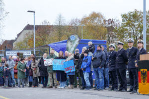 Am 03.11.24 lief das Hohlstablenkboot Pegnitz, von der NATO Unterstützungsmission Ägäis ein. Foto: Marcel Kröncke