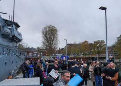 Am 03.11.24 lief das Hohlstablenkboot Pegnitz, von der NATO Unterstützungsmission Ägäis ein. Foto: Marcel Kröncke