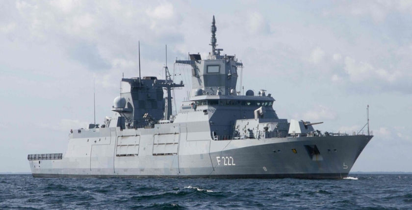 Frigate Baden-Württemberg F 222 in the Kattegat. Photo: Bundeswehr/Kröncke