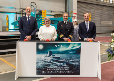 f.l. Tim Wagner, Annette Lehnigk-Emden, Andreas Czerwinski, Justus Reinke, Photo: NVL/F. Matthies