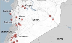 Overview of Israeli attacks in Syria. Photo: BBC