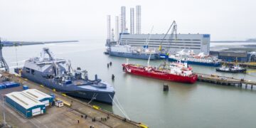 "Den Helder" in Vlissingen for the final outfitting. Photo: Ladies