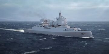 Frigate 127 concept based on MEKO A-400 AMD/AAW. Picture: tkMS