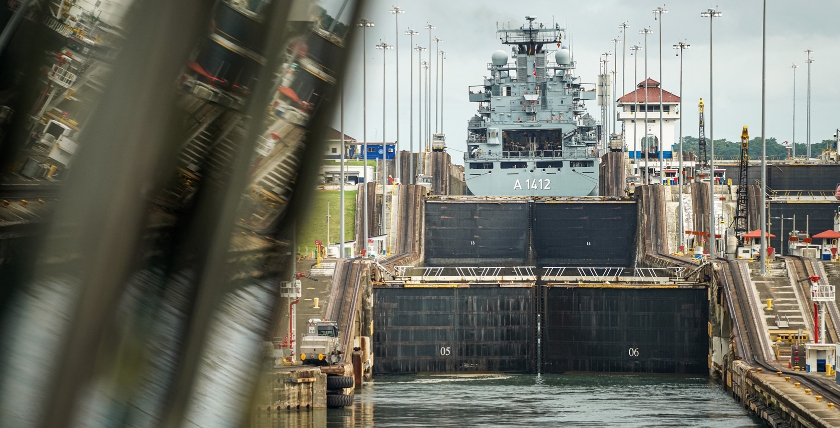 During the Indo-Pacific Deployment 2024, the frigate Baden-Württemberg will cross the Panama Canal, Photo: Bw/Nico Theska