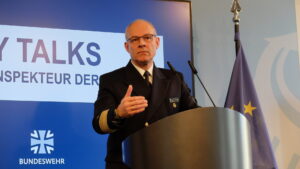 Inspekteur der Marine Jan Christian Kaack während der "Navy Talks" 2025 in Berlin Foto: Schlüter