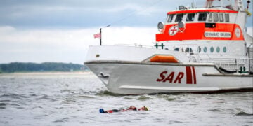 Bernhard Gruben im Einsatz. Foto: DGzRS