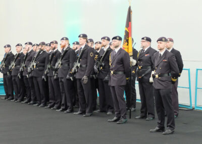 Ehrenformation der Deutschen Marine während der Kiellegungszeremonie Foto: HSC