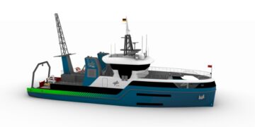 Planned research vessel for low-emission propulsion systems. Graphic: DLR (CC BY-NC-ND 3.0)