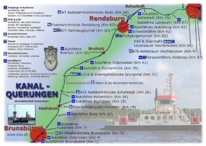 Canal course and canal crossings. Picture: NOK