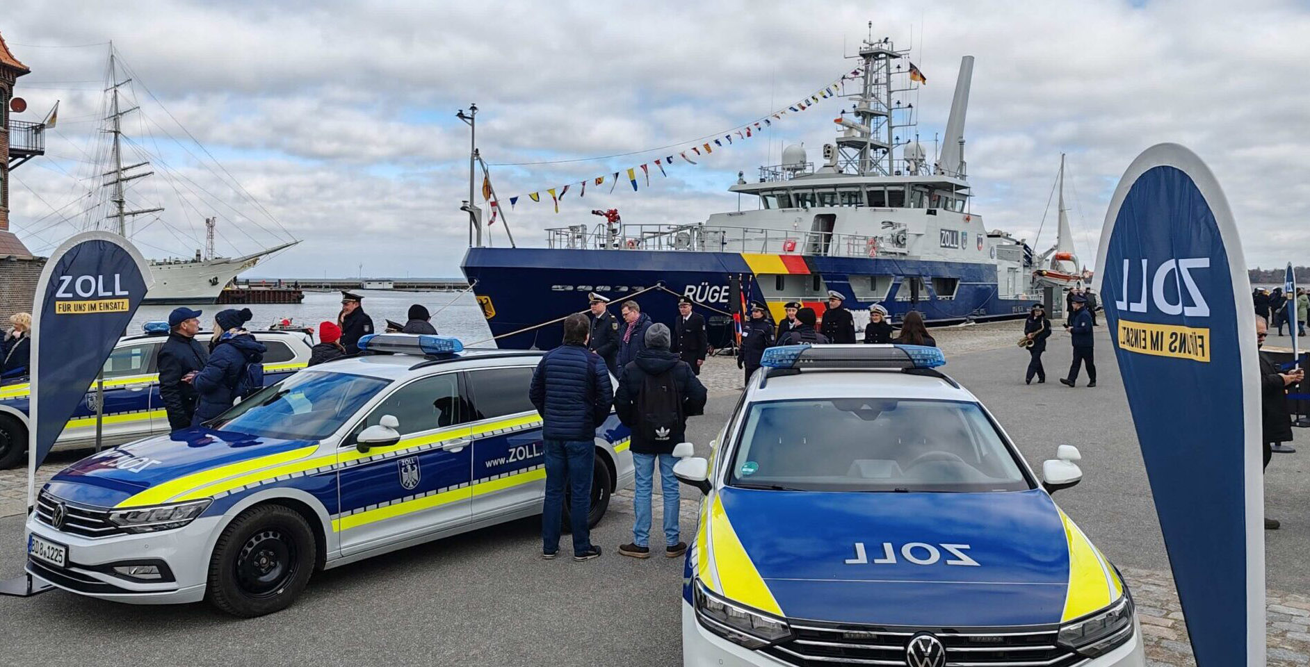 Commissioning of "Rügen" in the harbour of Stralsund. Photo: Stralsund Main Customs Office