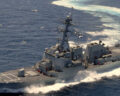 USS Gravely (DDG 107) during sea trials in the Gulf of Mexico. Photo: U.S. Navy/Northop Grumman