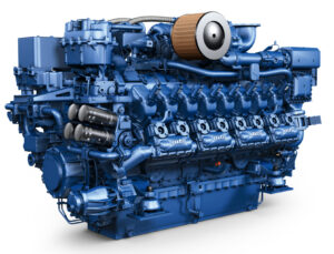 Stationary 16V4000 gas engine from MTU. Graphic: Rolls-Royce Power Systems