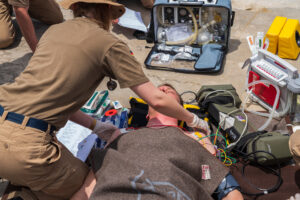 Shipboard injuries require different training than on land, photo: Bw