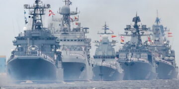 Flottenparade 2021 vor Sankt Petersburg. Foto: MoD Moskau