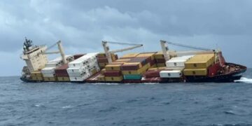 Sloping position off the south Indian coast. Picture: India DoD