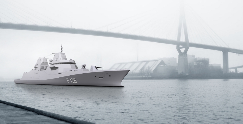 The first of six planned Class 126 frigates is to be handed over to the German Navy as early as 2026, graphic: Damen