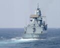 The antenna of the long-range radar Smart-L visually characterises the ships of the Sachsen class, photo: Bw