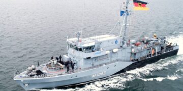 Minesweeper class 332 "Dillingen" of the German Navy. Photo: Michael Nitz