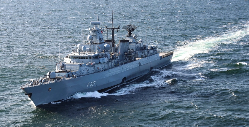 Frigate F217 Bayern takes part in the NATO Baltops 2023 naval manoeuvre in the Baltic Sea, photo: Bundeswehr/Julia Kelm