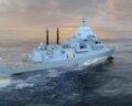 The new-build Hunter class frigates for the Royal Australian Navy will receive communication masts from STS Defence for the integrated communication system from Rohde & Schwarz. Photo: BAE Systems