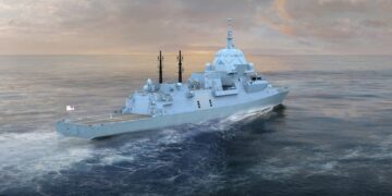 Die Neubau-Fregatten der Hunter Klasse für die Royal Australian Navy erhalten für das integrierte Kommunikationssystem von Rohde & Schwarz Kommunikationsmasten von STS Defence. Foto: BAE Systems