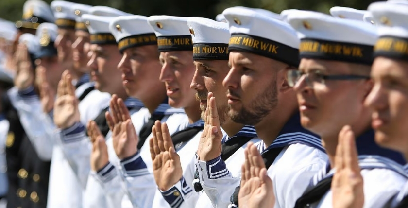 : Swearing in of recruits. Picture: German Navy