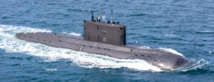 Russian submarine "Novorossiysk" (Kilo 3 class) in the Ostee, summer 2025. Photo: Michael Nitz/NPS