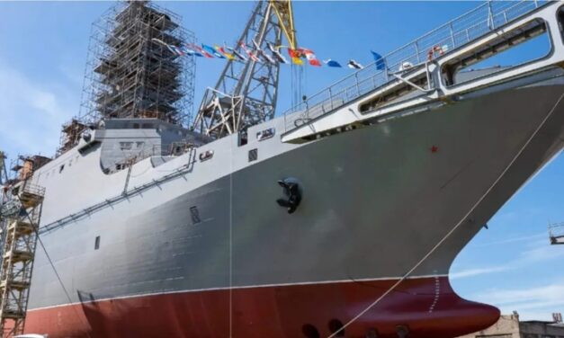 Russian landing ship christened in Kaliningrad