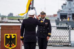 Change of command on the frigate "Rheinland-Pfalz", Photo: Bundeswehr/Leon Rodewald
