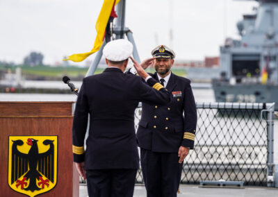 Change of command on the frigate "Rheinland-Pfalz", Photo: Bundeswehr/Leon Rodewald