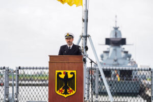 Change of command on the frigate "Rheinland-Pfalz", Photo: Bundeswehr/Leon Rodewald