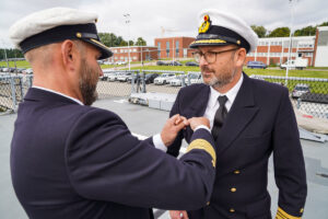 Change of command on the frigate "Rheinland-Pfalz", Photo: Bundeswehr/Leon Rodewald