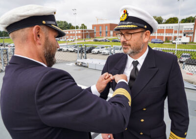 Change of command on the frigate "Rheinland-Pfalz", Photo: Bundeswehr/Leon Rodewald