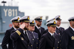 Change of command on the frigate "Rheinland-Pfalz", Photo: Bundeswehr/Leon Rodewald