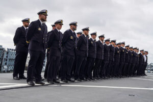 Change of command on the frigate "Rheinland-Pfalz", Photo: Bundeswehr/Leon Rodewald