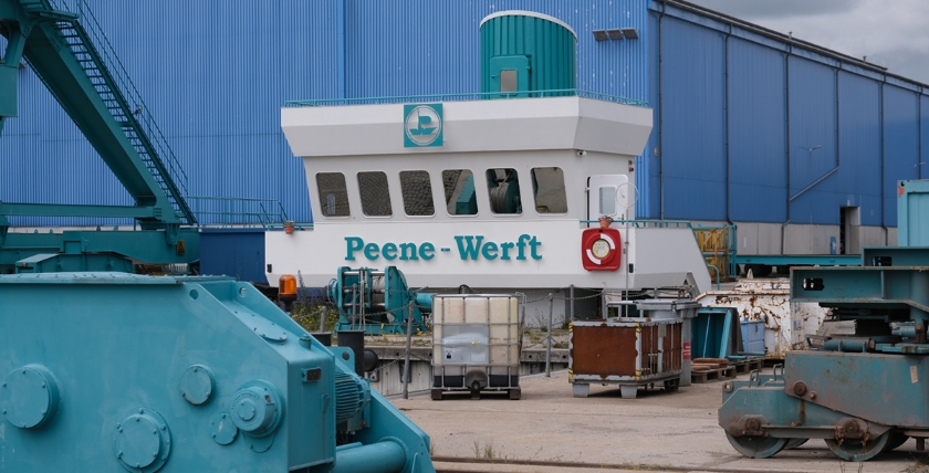 Short distances dominate at the Peene shipyard, Photos: hsc