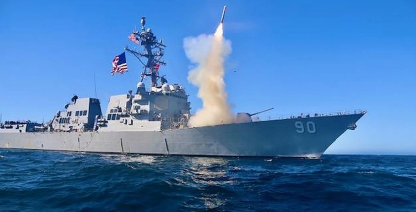 Erster Testschuss der Grundvariante Tomahawk Block V von einem Zerstörer im November 2020, Foto: US Navy