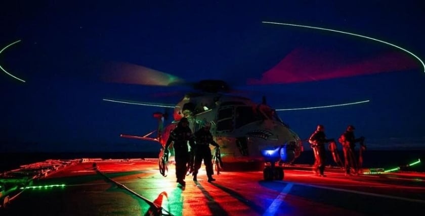 Hubschrauber-Landung während „Playbook Merlin 25”. Bild: NATO