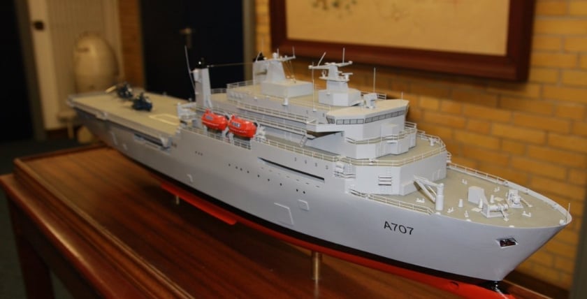 Model of the never-realised "Naumann Ark" in Eckernförde, photo: Freundeskreis Seebataillon