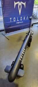 Toloka underwater drone (possibly TLK 400), industrial exhibition. Photo: hum