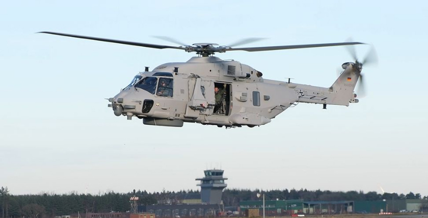 the first NH-90 MRFH "Sea Tiger" on-board helicopter