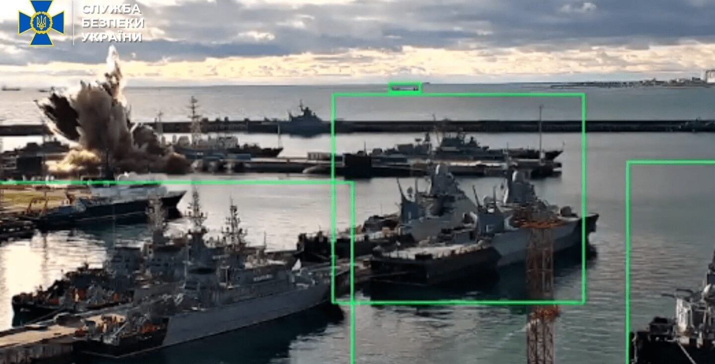 Screenshot webcam Novorossiysk naval base. Photo: SBU