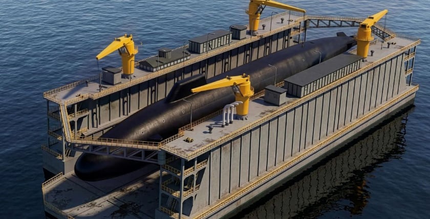 Schwimmdock für die Royal Navy. Bild: Navy Lookout-Modell