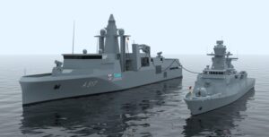 Zu den Aufgaben der Mittleren Unterstützungseinheiten gehört die Versorgung mit Kraftstoff in See Grafik: BAAINBw