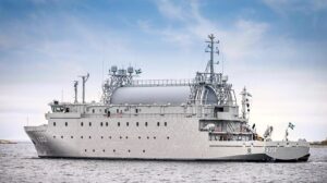 Schwedisches Aufklärungsschiff HSwNS "Artemis". Foto: Saab