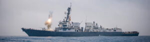 USS Dewey - Launch of a Tomahawk cruise missile from an Arleigh Burke-class destroyer. Photo: RTX/D.Langer