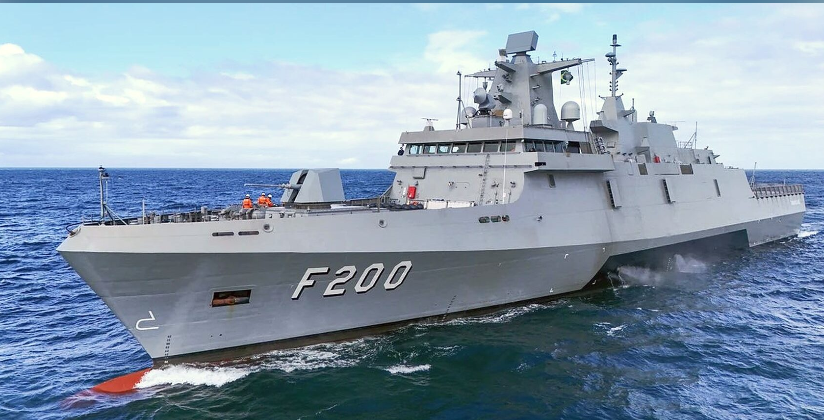 Brazilian frigate "Tamandaré" (TKMS-MEKO 100) on sea trials. Photo: Marinha do Brasil