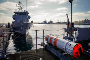 Übungsmine an Bord eines Minenjagdbootes. Foto: Bw/Theska